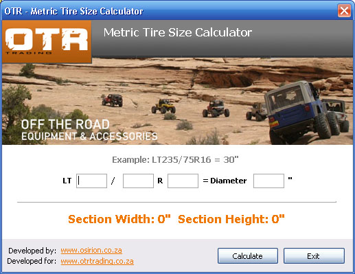 Windows 7 Off The Road Metric Tire Size Calculator 1 full